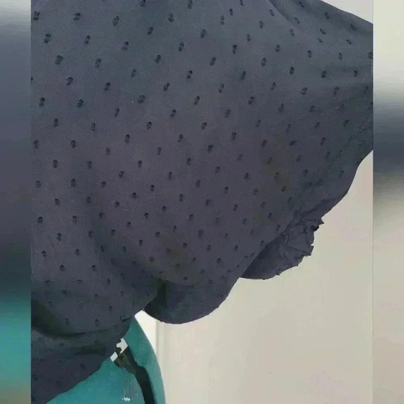 H&M Size 0 V-Neck Swiss Dot Batwing Bloise - Picture 2 of 8